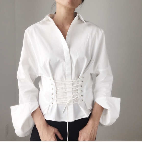 Thoeri modern lace up shirt. - Picture 4 of 6